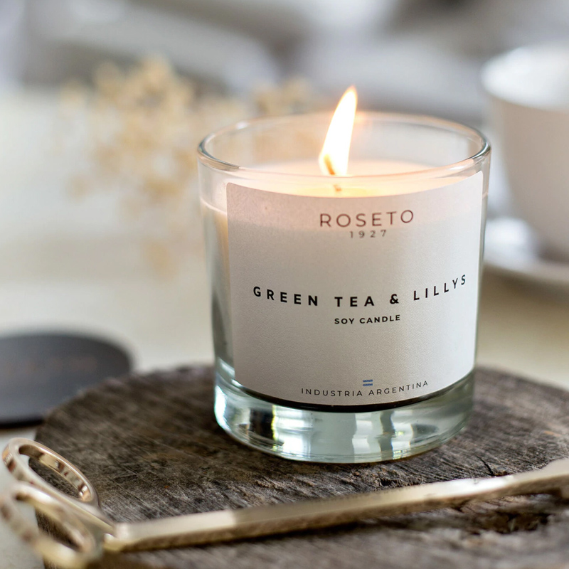 Vela Aromática Roseto Green Tea &amp; Lillys 250gr