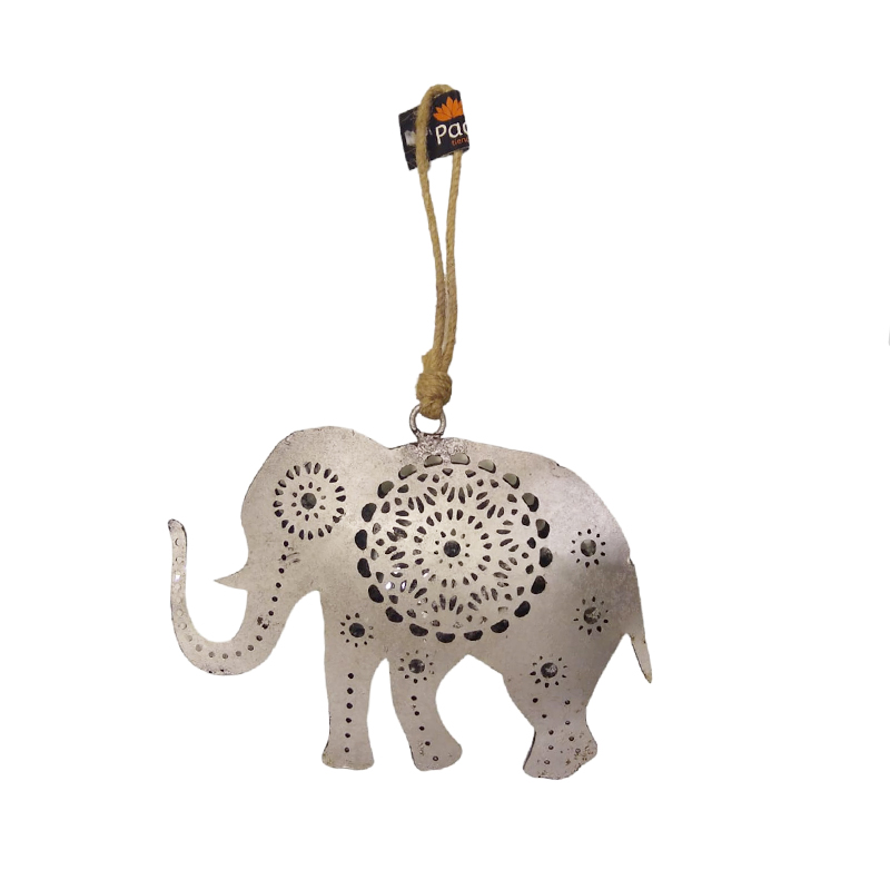 Elefante Colgante Metal 26x16cm