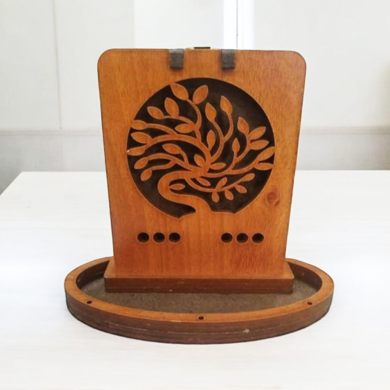 Cascada de Humo Madera Arbol 13cm Colores Varios