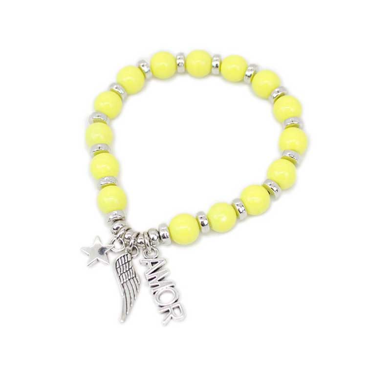 Pulsera Amarilla Amor, Alita y Estrella