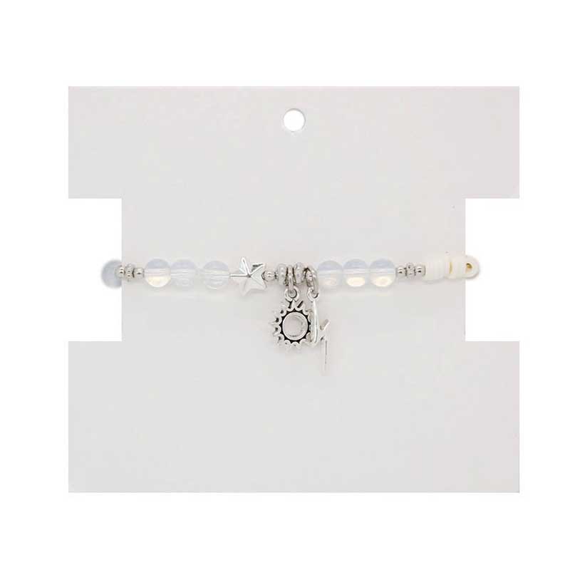 Pulsera Tonos Claros con Estrella, Sol y Rayo