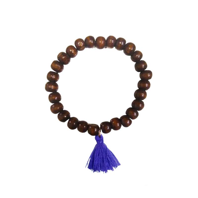 Pulsera Japa Mala Tessel Corto Azul