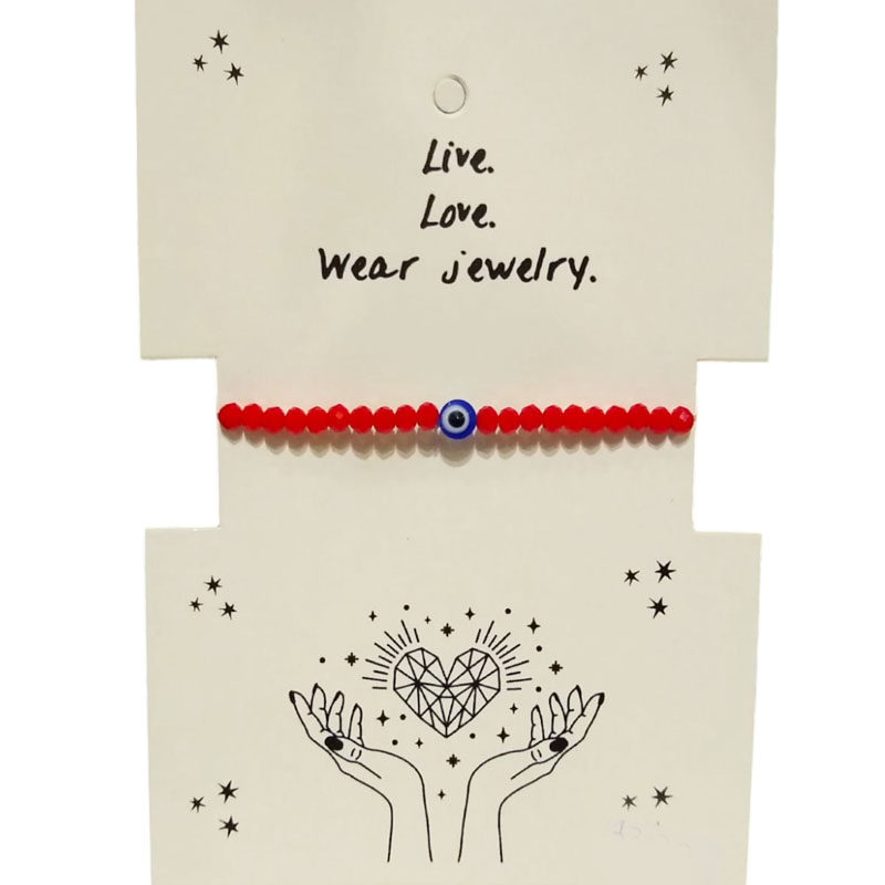 Pulsera Elastica Roja Ojo Turco