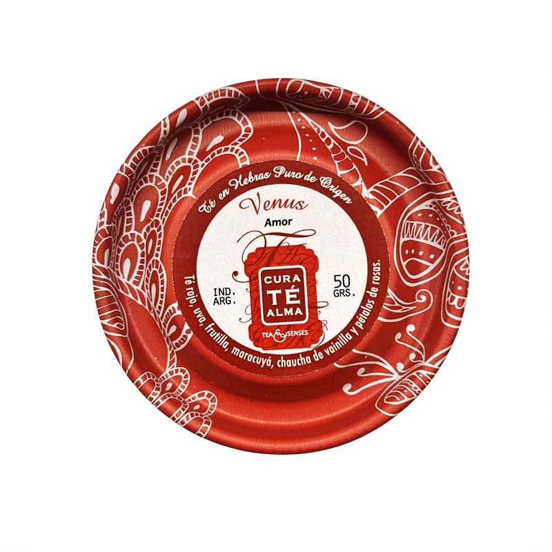 Latas de Té Rojo en Hebras Venus, Amor, Cura Té Alma 50g