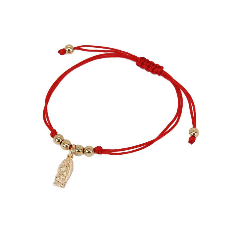 Pulsera Hilo Roja con Virgen de Guadalupe