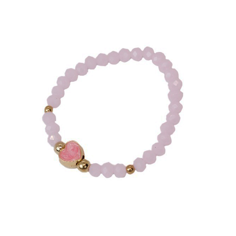 Pulsera Elastica Rosa con Corazon