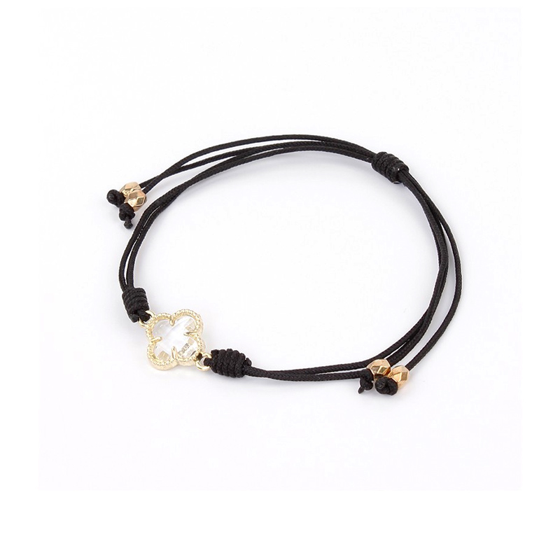 Pulsera Hilo Negra Clover