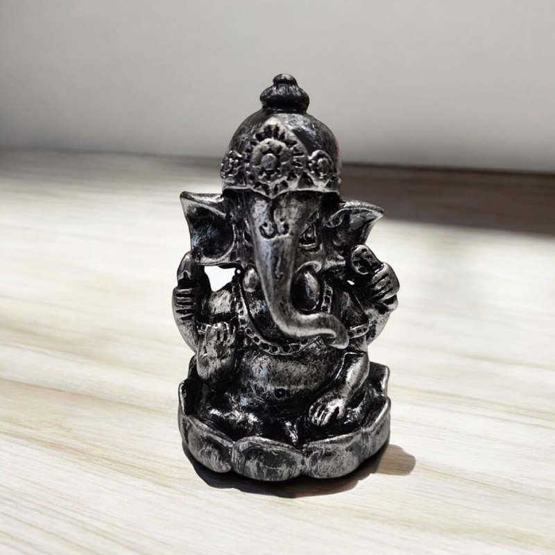 Ganesha Resina Plata 6cm