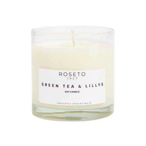 Vela Aromática Roseto Green Tea &amp; Lillys 250gr