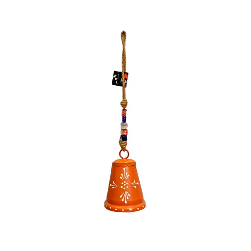 Colgante Campana Naranja Metal