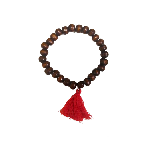 Pulsera Japa Mala Tessel Corto Rojo