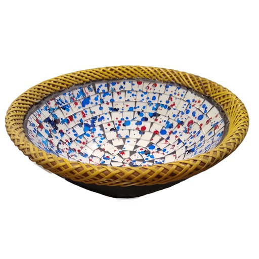 Plato Redondo Hondo Mosaico 25cm