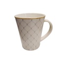 Taza Blanca con Detalles Grises