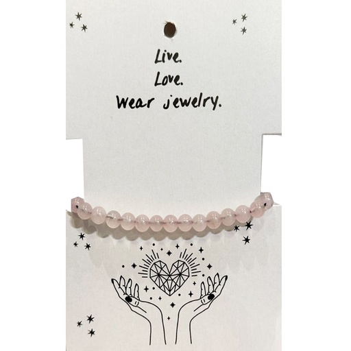 Pulsera Gema Cuarzo Rosa