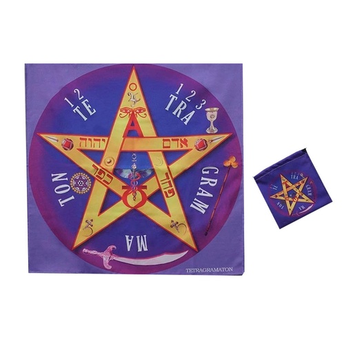 Paño de Tarot 70x70cm, Tetragramatron
