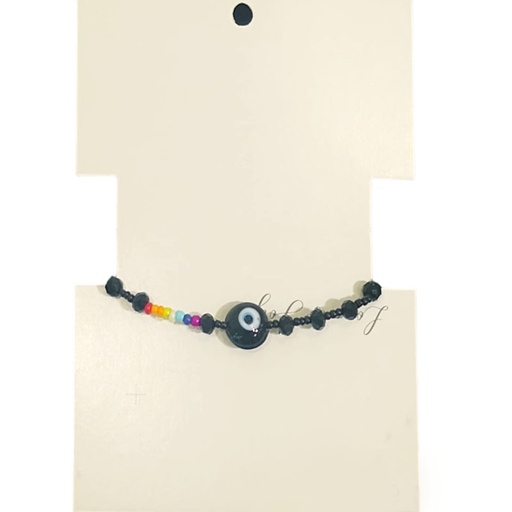 Pulsera Negra con Ojo Turco