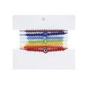 Set 7 Pulseras de Hilo 7 Chakras Ojo Turco