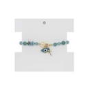 Pulsera Turquesa con Estrella, Ojo Turco, Rayo y Luna