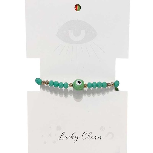 [57355] Pulsera Verde Ojo Turco