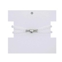 Pulsera Blanca con Corazon Plateado