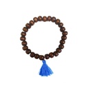 Pulsera Japa Mala Tessel Corto Celeste