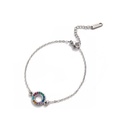 Pulsera Acero con Circulo de Strass