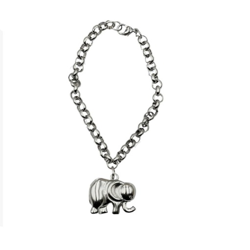 Pulsera con Elefante de Acero