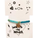 Pulsera Tonos Verdes con Corazon y Estrella