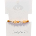 Pulsera Tonos Naranjas y Dorado