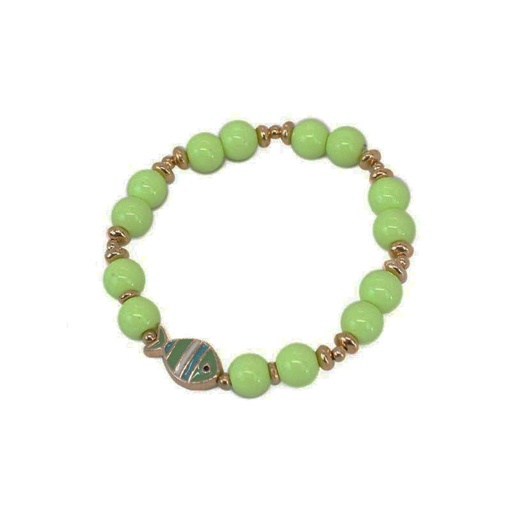 [¨71879] Pulsera Verde con Pez