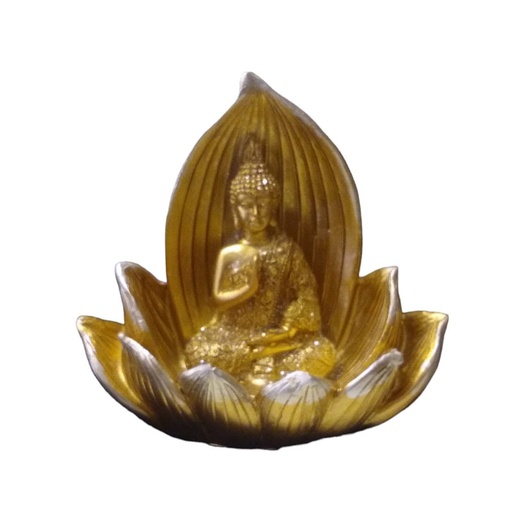 Buda Dorado en Flor de Loto 9.5cm