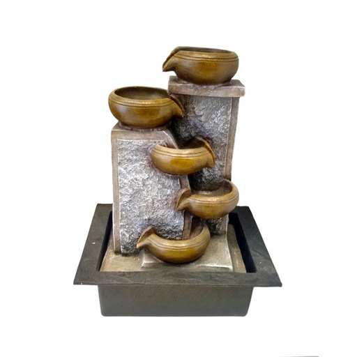 Fuente de Agua con Luz LED 5 Vasijas Grande