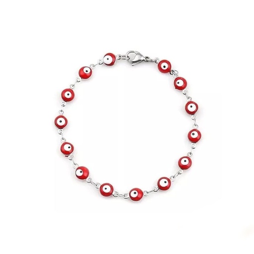 Pulsera Trendy Ojo Turco Rojo