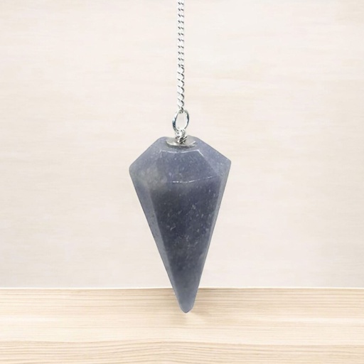 Péndulo Gema Cuarzo Azul