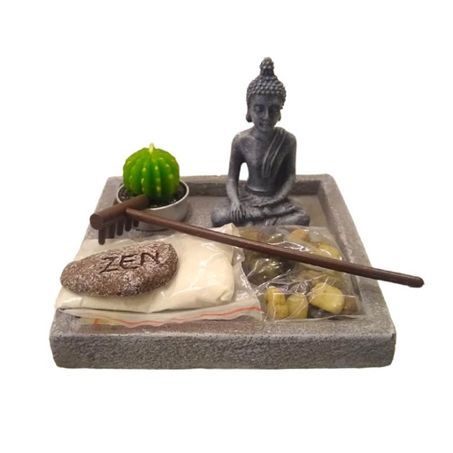 Jardin Zen Buda Base Cuadrada 14x14cm