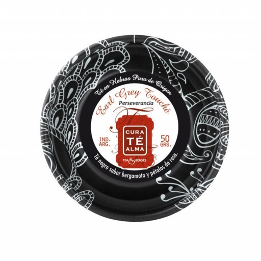 Latas de Té Negro en Hebras Earl Grey Touché, Perseverancia, Cura Té Alma 50g