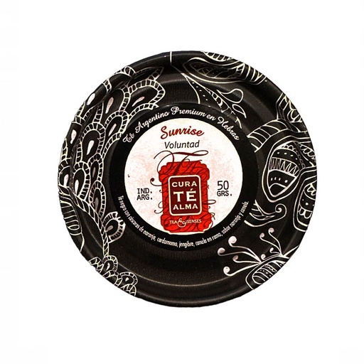 [7798187960356] Lata Té Negro en Hebras Sunrise, Voluntad, Cura Té Alma 50g