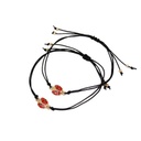 Set Pulsera Hilo Negra con Mariquita