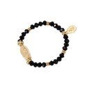 Pulsera Elastica Negra con Virgen de Guadalupe