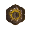 Porta Sahumerio Flor Metal Dorada 9cm