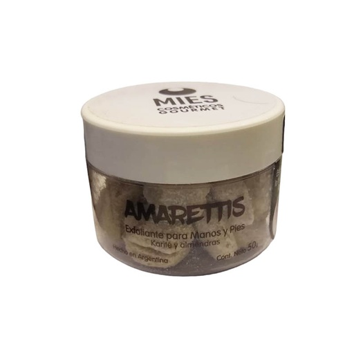 Exfoliante para Manos y Pies con Karite y Almendras Amarettis x50g, Mies Cosmeticos Gourmet