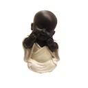 Buda Bebe Negro 10cm Modelo Manto Blanco N°1