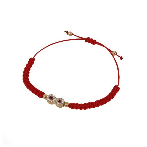 Pulsera Hilo Roja con Infinito de Strass