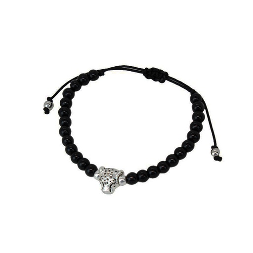 Pulsera Hilo Negra con Tigre