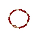 Pulsera Elastica Roja con Mano de Fatima