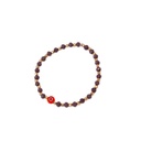 Pulsera Elastica Lila con Ojo Turco Rojo