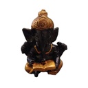 Ganesha Negra Detalles Cobrizos 5.5cm