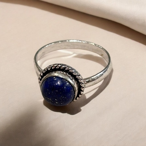 Anillo Gema Lapislazuli en Alpaca