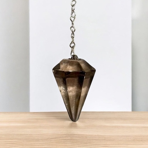 Péndulo Gema Cuarzo Ahumado