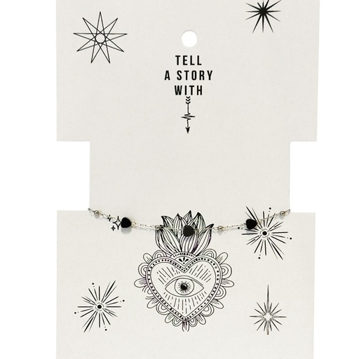 Pulsera Trendy Corazones Negros